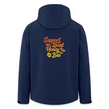 Beekeeper Beehive Support Your Local Honey Bee - Recycelte Männer Softshell-Jacke von Stanley/Stella - Navy - Hinten - AI Model Male 185 light (185cm)