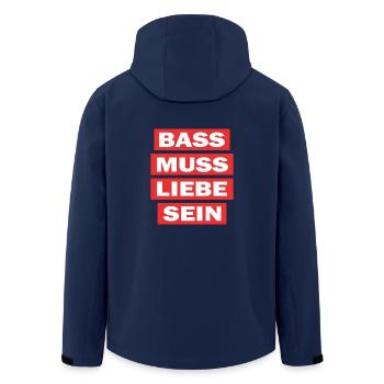 La basse doit être l'amour - la musique techno electro - Veste softshell homme en polyester recyclé Stanley/Stella - marine - Dos - AI Model Male 185 light (185cm)