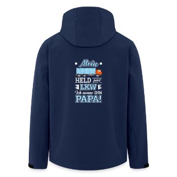 Held Papa Vater LKW Geschenk t-shirt lustig cool - Recycelte Männer Softshell-Jacke von Stanley/Stella - Navy - Hinten - AI Model Male 185 light (185cm)