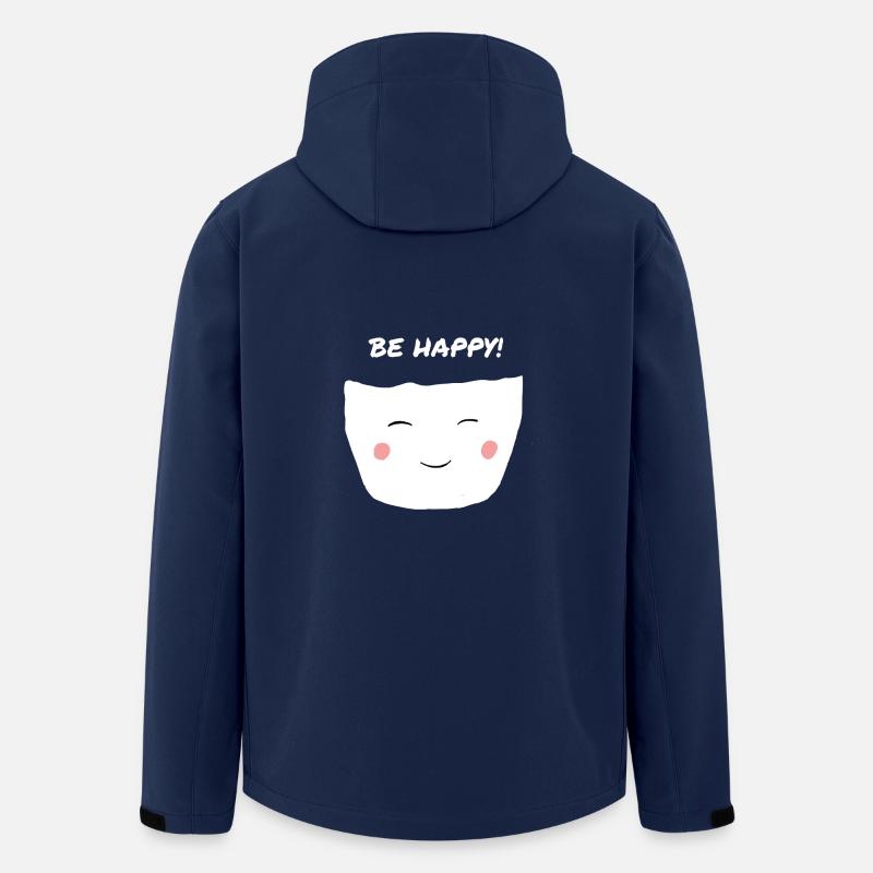 Soyez heureux Motivation Inspiration Cute - Veste softshell homme en polyester recyclé Stanley/Stella - marine