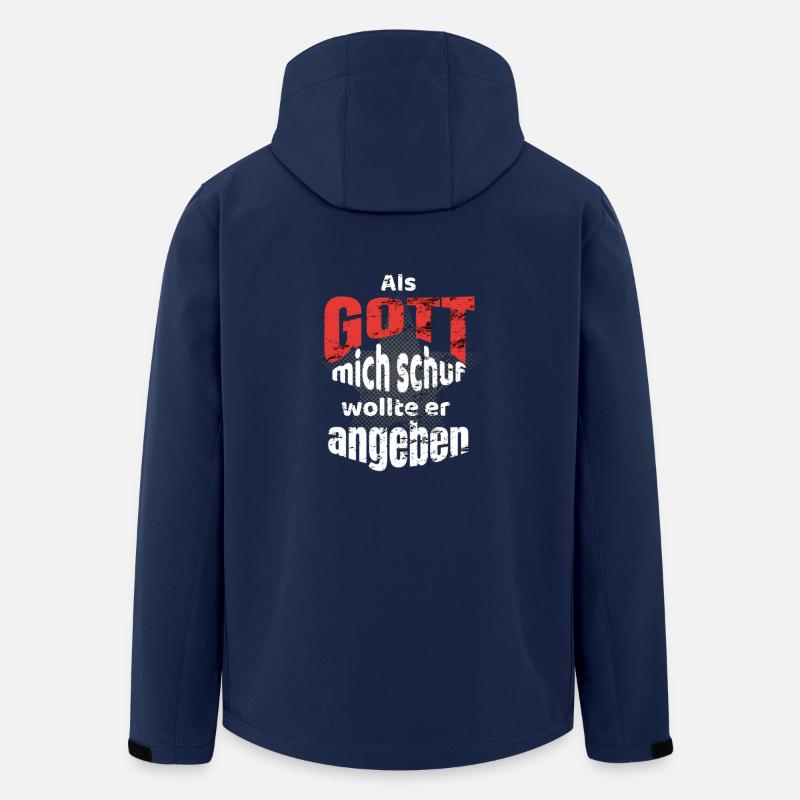 When God created me - Men’s Recycled Softshell Jacket by Stanley/Stella - navy