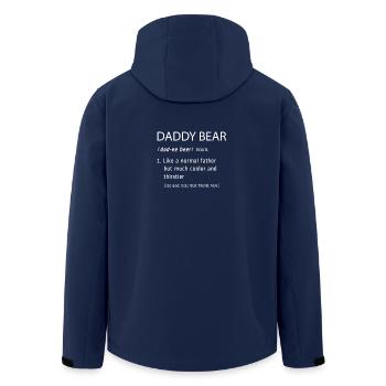 Définition ours amusant père cadeau d'anniversaire papa - Veste softshell homme en polyester recyclé Stanley/Stella - marine - Dos - AI Model Male 185 light (185cm)