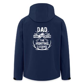 Dad The Man The Myth The Hunting Legend Gift - Men’s Recycled Softshell Jacket by Stanley/Stella - navy - Back - AI Model Male 185 light (185cm)