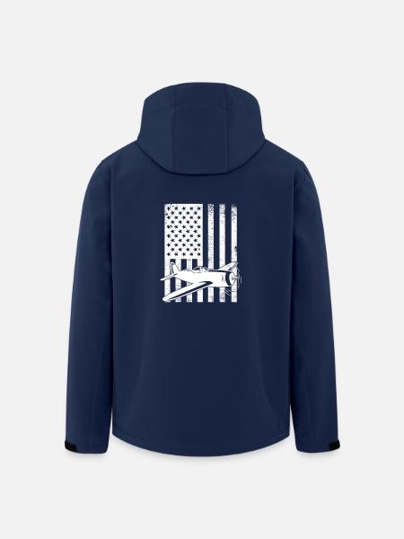 American Aviation Flag - Recycelte Männer Softshell-Jacke von Stanley/Stella - Navy