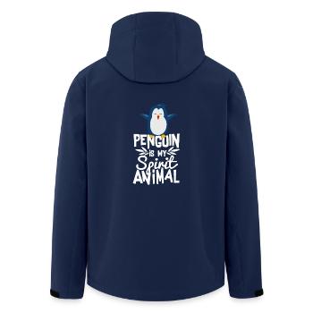 Süßer Pinguin ist mein Geisttier Lustiges T-Shirt - Recycelte Männer Softshell-Jacke von Stanley/Stella - Navy - Hinten - AI Model Male 185 light (185cm)