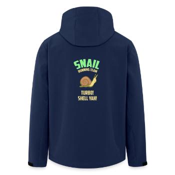 Snail Running Team - Schnecke - Geschenk - Recycelte Männer Softshell-Jacke von Stanley/Stella - Navy - Hinten - AI Model Male 185 light (185cm)