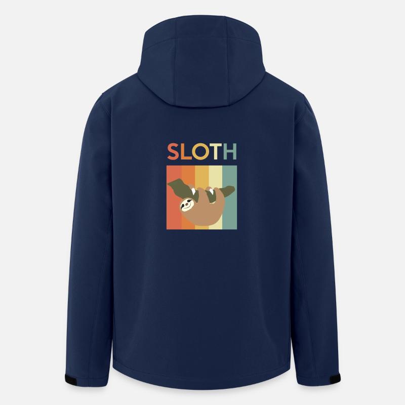Faultier - Bunt - relaxen - chillen - Geschenk - Recycelte Männer Softshell-Jacke von Stanley/Stella - Navy