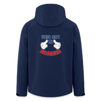 Dieser Typ ist im Ruhestand - Recycelte Männer Softshell-Jacke von Stanley/Stella - Navy - Hinten - AI Model Male 185 light (185cm)