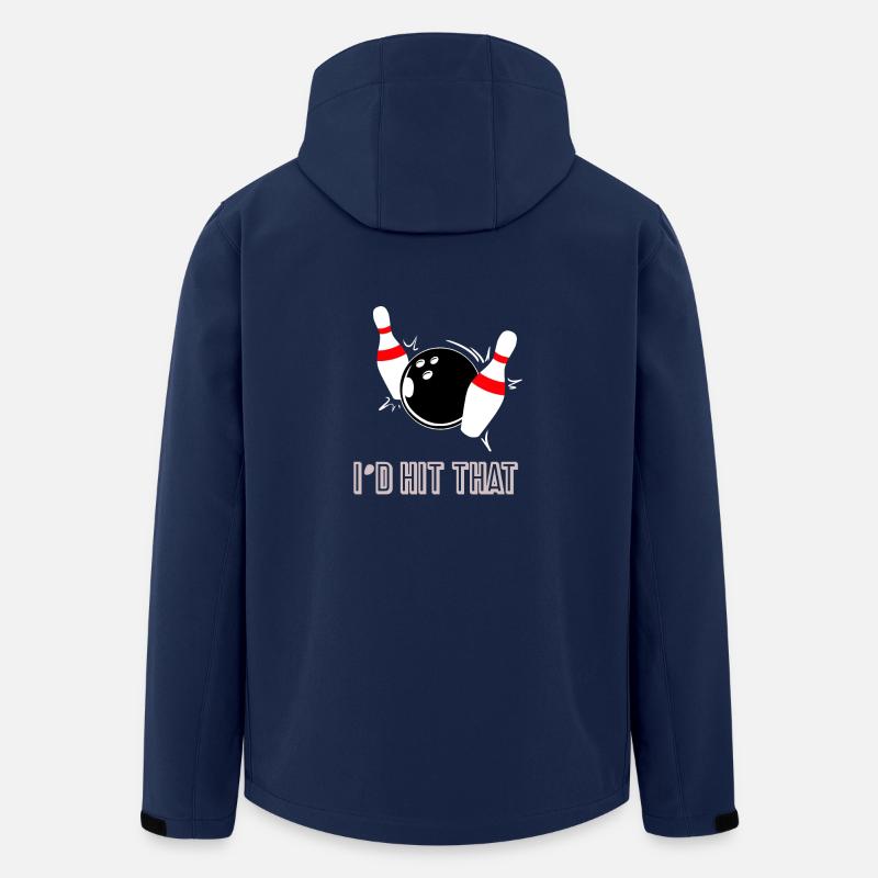 Bowling - Play - Gift - Cone - Men’s Recycled Softshell Jacket by Stanley/Stella - navy