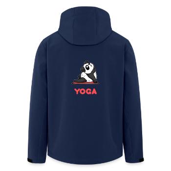 Yoga Panda - relax - relax - sports - Men’s Recycled Softshell Jacket by Stanley/Stella - navy - Back - AI Model Male 185 light (185cm)