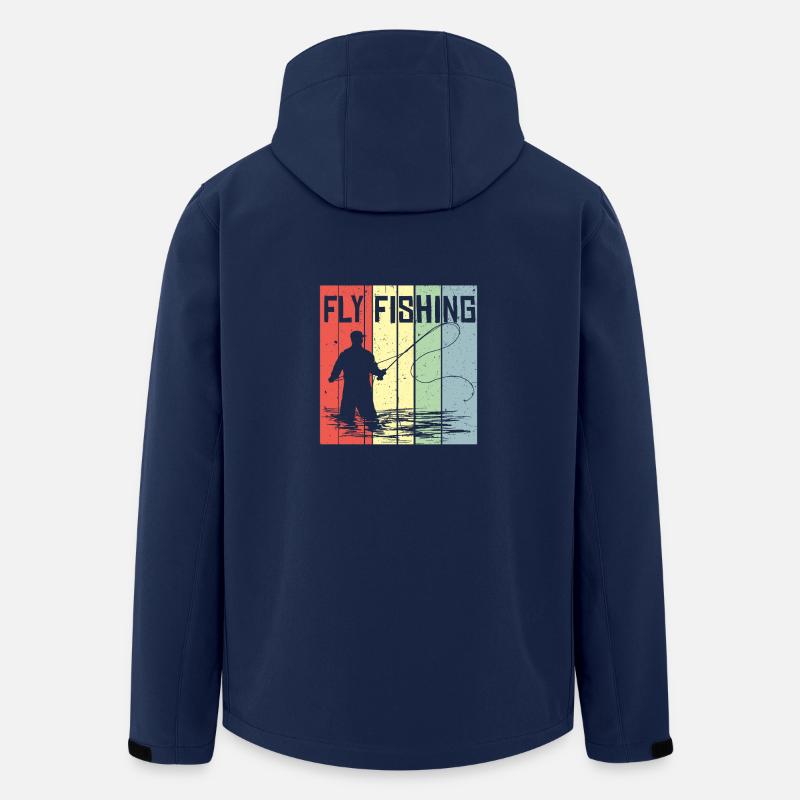 Fliegenfischen - Recycelte Männer Softshell-Jacke von Stanley/Stella - Navy