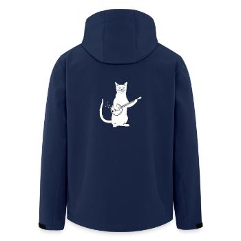 Banjo Katzen Western Shirt Square Dance Geschenk - Recycelte Männer Softshell-Jacke von Stanley/Stella - Navy - Hinten - AI Model Male 185 light (185cm)