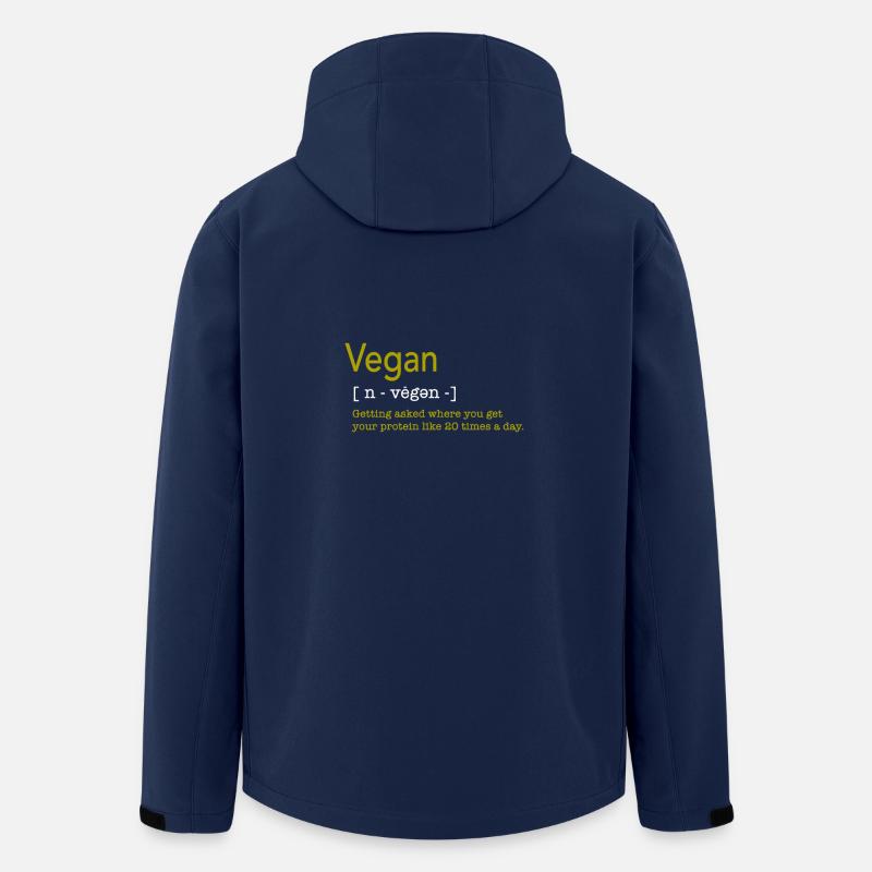 végétalien - Veste softshell homme en polyester recyclé Stanley/Stella - marine