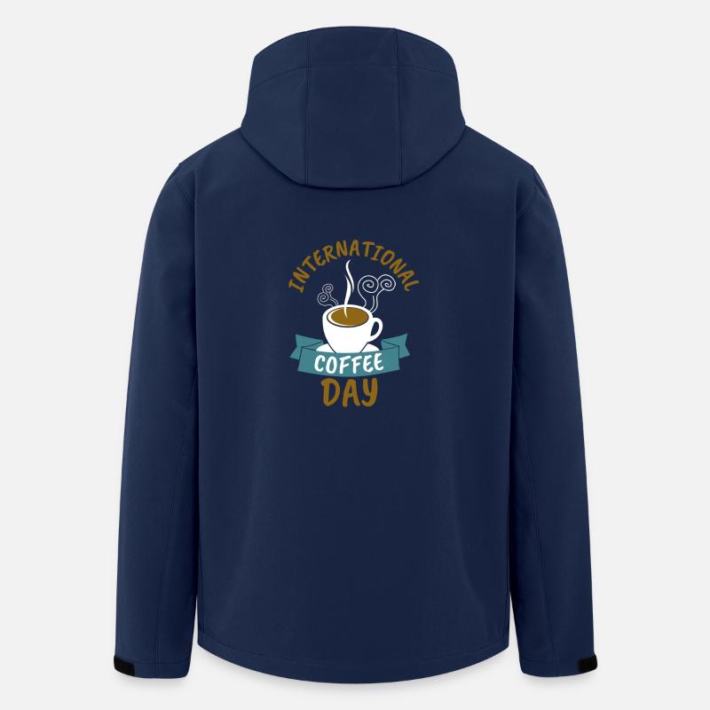 Internationaler Tag des Kaffees - Recycelte Männer Softshell-Jacke von Stanley/Stella - Navy