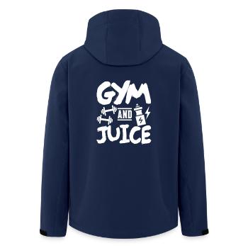 Fitness Gym - Recycelte Männer Softshell-Jacke von Stanley/Stella - Navy - Hinten - AI Model Male 185 light (185cm)