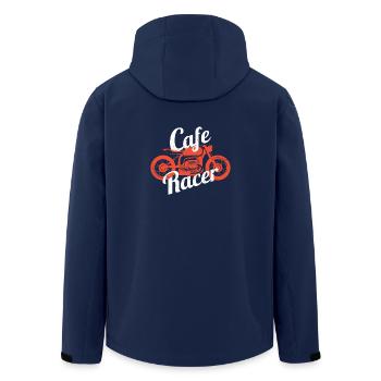 Cafe Racer Motorrad T-Shirt Geschenk Biker Vintage - Recycelte Männer Softshell-Jacke von Stanley/Stella - Navy - Hinten - AI Model Male 185 light (185cm)