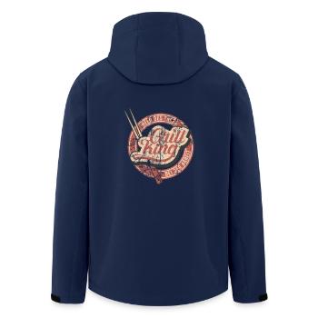 Grilling Shirt Funny Gift - Men’s Recycled Softshell Jacket by Stanley/Stella - navy - Back - AI Model Male 185 light (185cm)