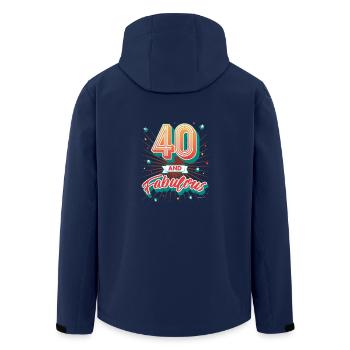 40 ans 40e anniversaire 1978 cadeau - Veste softshell homme en polyester recyclé Stanley/Stella - marine - Dos - AI Model Male 185 light (185cm)