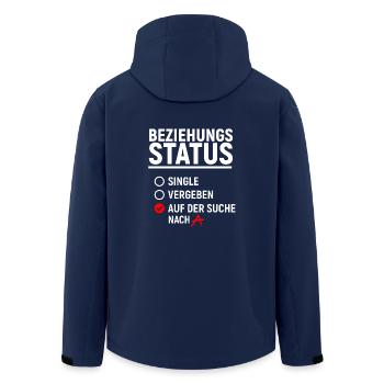 Beziehungsstatus Pretty Little Liars Single Idee - Recycelte Männer Softshell-Jacke von Stanley/Stella - Navy - Hinten - AI Model Male 185 light (185cm)