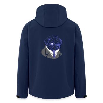 Hunde Professor Hund Hunde Geschenk - Recycelte Männer Softshell-Jacke von Stanley/Stella - Navy - Hinten - AI Model Male 185 light (185cm)