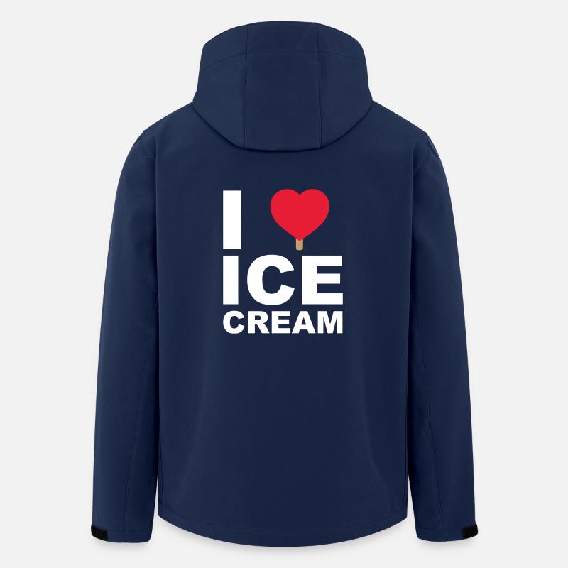J'aime la crème glacée - Veste softshell homme en polyester recyclé Stanley/Stella - marine