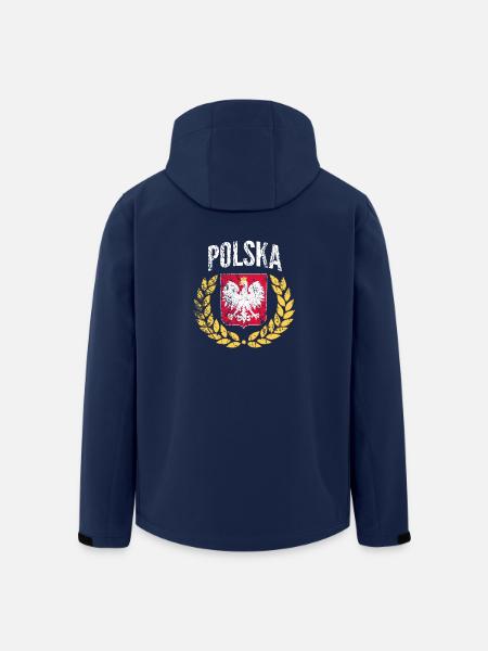 Polen Lorbeer Design (Polski Orzeł Wieniec) Polska - Recycelte Männer Softshell-Jacke von Stanley/Stella - Navy