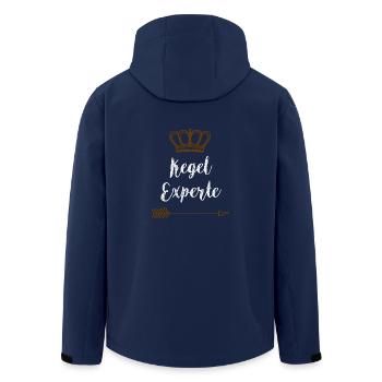 Kegel Kegeln T-Shirt - Recycelte Männer Softshell-Jacke von Stanley/Stella - Navy - Hinten - AI Model Male 185 light (185cm)