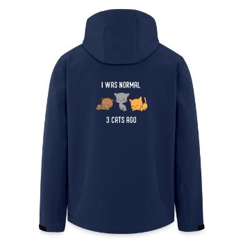 Cat pet meow cat lover cat lover - Men’s Recycled Softshell Jacket by Stanley/Stella - navy - Back - AI Model Male 185 light (185cm)