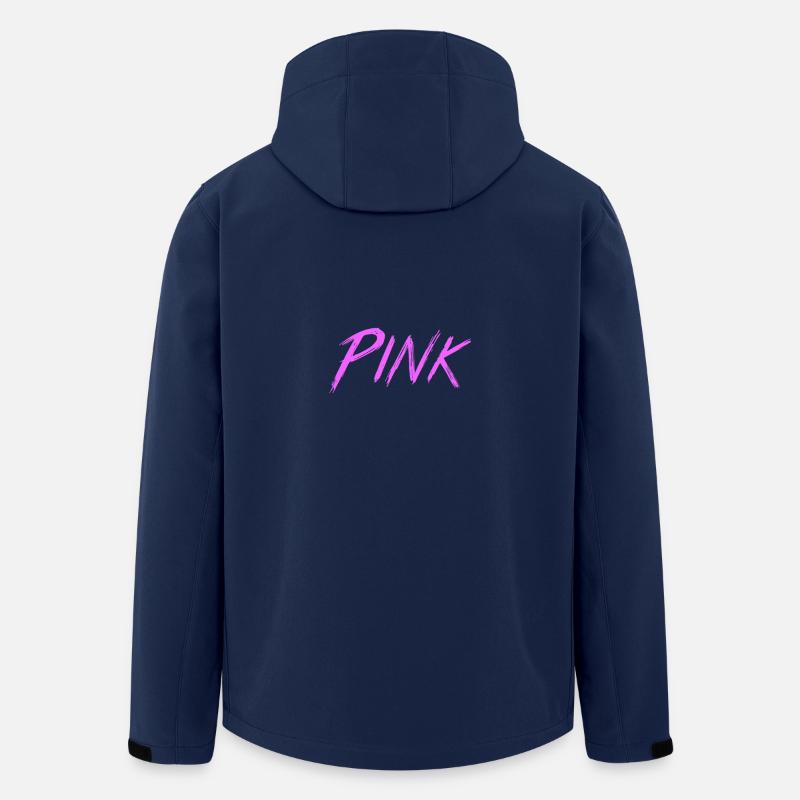 Pink - Recycelte Männer Softshell-Jacke von Stanley/Stella - Navy