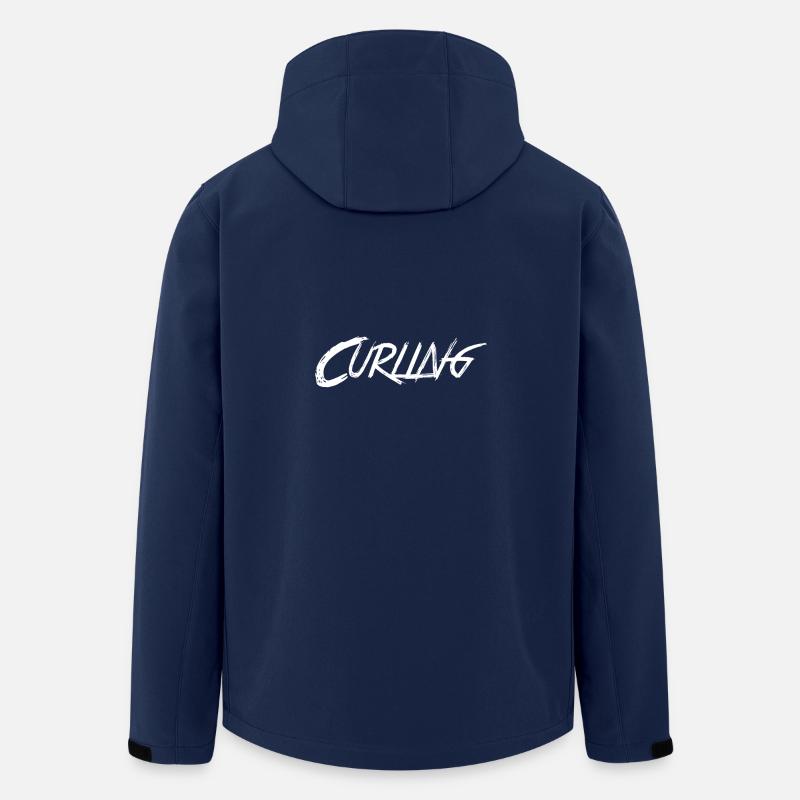 Curling - Recycelte Männer Softshell-Jacke von Stanley/Stella - Navy