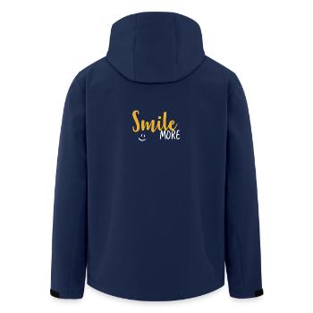 Smile More Smile Motivation Inspiration Smiley - Men’s Recycled Softshell Jacket by Stanley/Stella - navy - Back - AI Model Male 185 light (185cm)