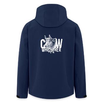 Cow Whisperer Vintage Farmer Tee Shirt Gift - Men’s Recycled Softshell Jacket by Stanley/Stella - navy - Back - AI Model Male 185 light (185cm)