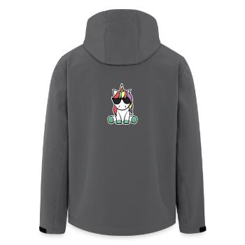Pony Licorne rétro idée cadeau drôle d'été douce - Veste softshell homme en polyester recyclé Stanley/Stella - charbon - Dos - AI Model Male 185 light (185cm)