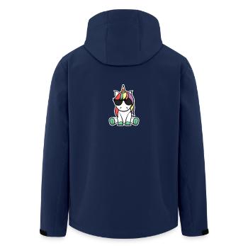 Pony Einhorn Retro Geschenkidee Witzig Sommer Süß - Recycelte Männer Softshell-Jacke von Stanley/Stella - Navy - Hinten - AI Model Male 185 light (185cm)