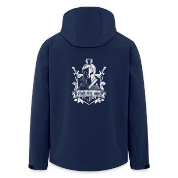 Crusader Knight Shirt Gift Medieval - Men’s Recycled Softshell Jacket by Stanley/Stella - navy - Back - AI Model Male 185 light (185cm)