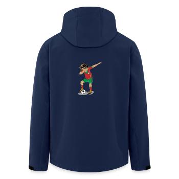 Football joueur Dab Championnat du monde du Maroc - Veste softshell homme en polyester recyclé Stanley/Stella - marine - Dos - AI Model Male 185 light (185cm)