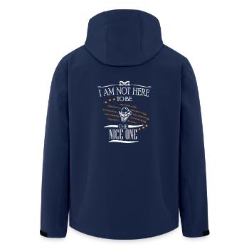 not nice nasty mean nasty annoyed dishonest - Men’s Recycled Softshell Jacket by Stanley/Stella - navy - Back - AI Model Male 185 light (185cm)
