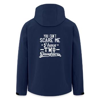 Du kannst mich nicht erschrecken, ich habe zwei Töchter Geschenk - Recycelte Männer Softshell-Jacke von Stanley/Stella - Navy - Hinten - AI Model Male 185 light (185cm)