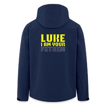 Luke I am your father - Men’s Recycled Softshell Jacket by Stanley/Stella - navy - Back - AI Model Male 185 light (185cm)