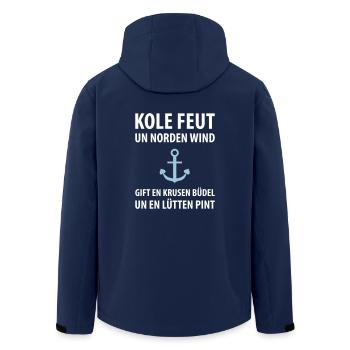 Plattdeutsch Anker Krusen Büdel Lütten Pint - Recycelte Männer Softshell-Jacke von Stanley/Stella - Navy - Hinten - AI Model Male 185 light (185cm)