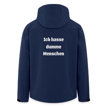 Ich hasse dumme Menschen geschnek lustig - Recycelte Männer Softshell-Jacke von Stanley/Stella - Navy - Hinten - AI Model Male 185 light (185cm)