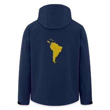 South America Continent. Gift. - Men’s Recycled Softshell Jacket by Stanley/Stella - navy - Back - AI Model Male 185 light (185cm)