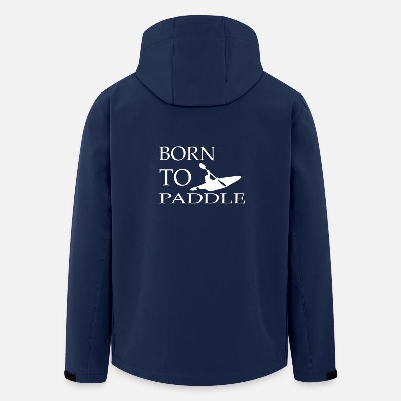 BORN TO Paddle-Kajak fahren Geschenk Hobby - Recycelte Männer Softshell-Jacke von Stanley/Stella - Navy