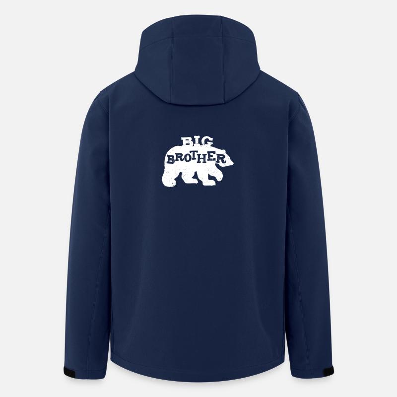 Grosser Bruder Bär Big Brother Geschenk - Recycelte Männer Softshell-Jacke von Stanley/Stella - Navy