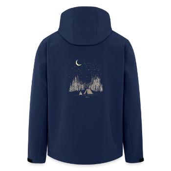 Zelten Sternenhimmel Geschenk Camping - Recycelte Männer Softshell-Jacke von Stanley/Stella - Navy - Hinten - AI Model Male 185 light (185cm)