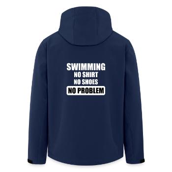 Swimming, no T-shirt, no shoes.. - Gift - Men’s Recycled Softshell Jacket by Stanley/Stella - navy - Back - AI Model Male 185 light (185cm)