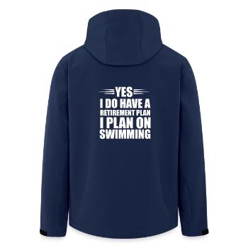 Oui, j’ai des plans de retraite ! - Cadeau - Veste softshell homme en polyester recyclé Stanley/Stella - marine - Dos - AI Model Male 185 light (185cm)