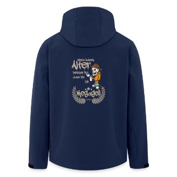Wenn hohes Alter besser ist, dann ... - Recycelte Männer Softshell-Jacke von Stanley/Stella - Navy - Hinten - AI Model Male 185 light (185cm)