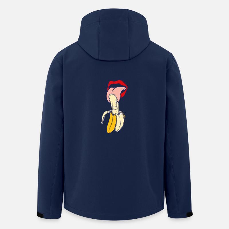 Alimentaire de cadeau de banane - Veste softshell homme en polyester recyclé Stanley/Stella - marine