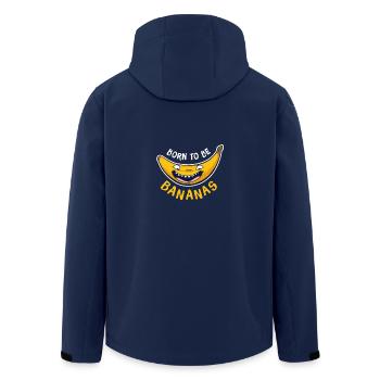 Cadeau de banane né pour être chemise folle de bananes - Veste softshell homme en polyester recyclé Stanley/Stella - marine - Dos - AI Model Male 185 light (185cm)